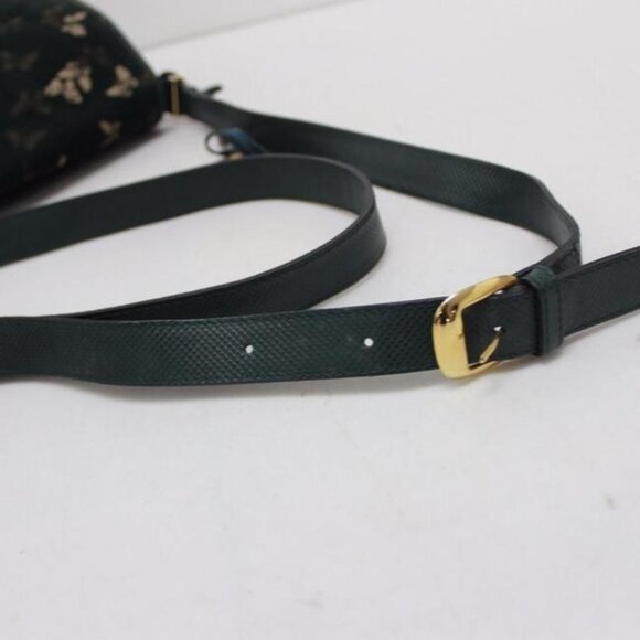 Bottega Veneta Saddle Bag Embossed Butterfly Cream Dark Green Suede - Picture 8 of 11